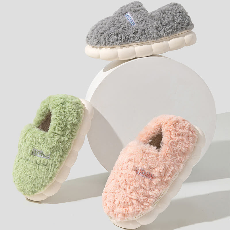 Chaussons à semelle épaisse de couleur unie grande taille - image 5