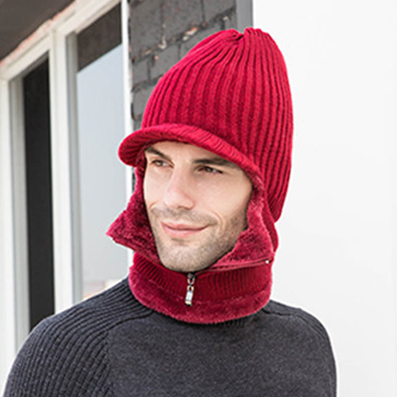 Ensemble bonnet et gants zippés 2 en 1 - image 1