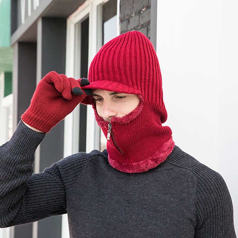 Ensemble bonnet et gants zippés 2 en 1 - image 3