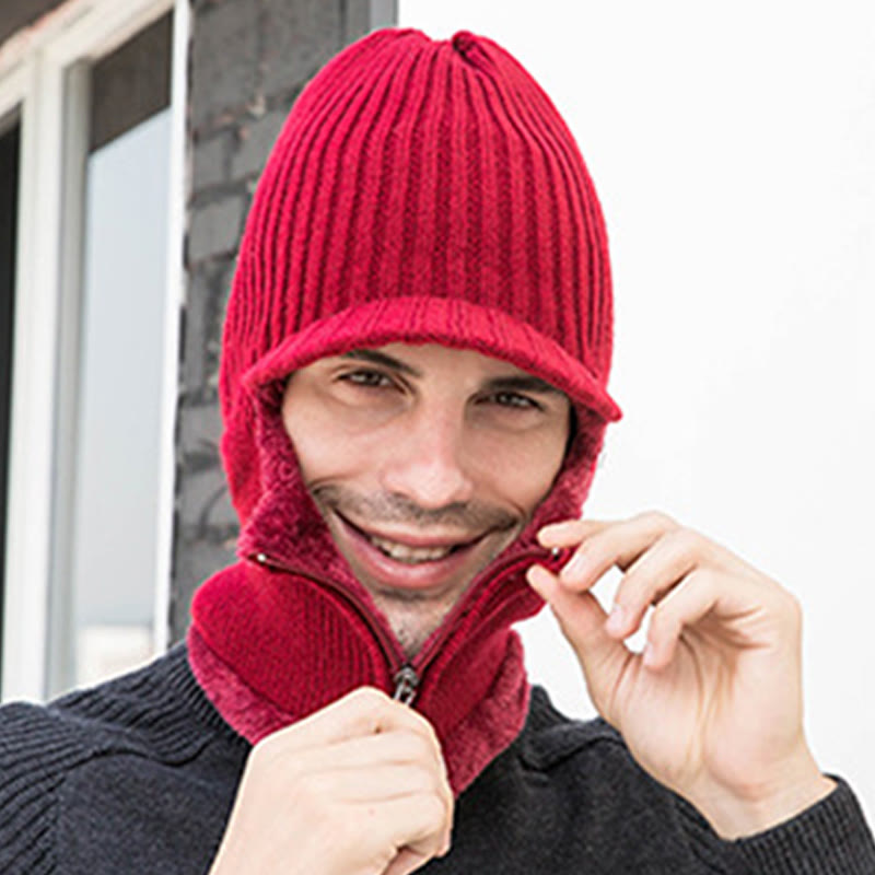 Ensemble bonnet et gants zippés 2 en 1 - image 0