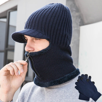 Ensemble bonnet et gants zippés 2 en 1 - Bleu marine - Taille unique - image 15