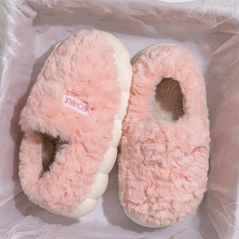 Chaussons à semelle épaisse de couleur unie grande taille - Rose - EU43-44 (US9-10) - image 7