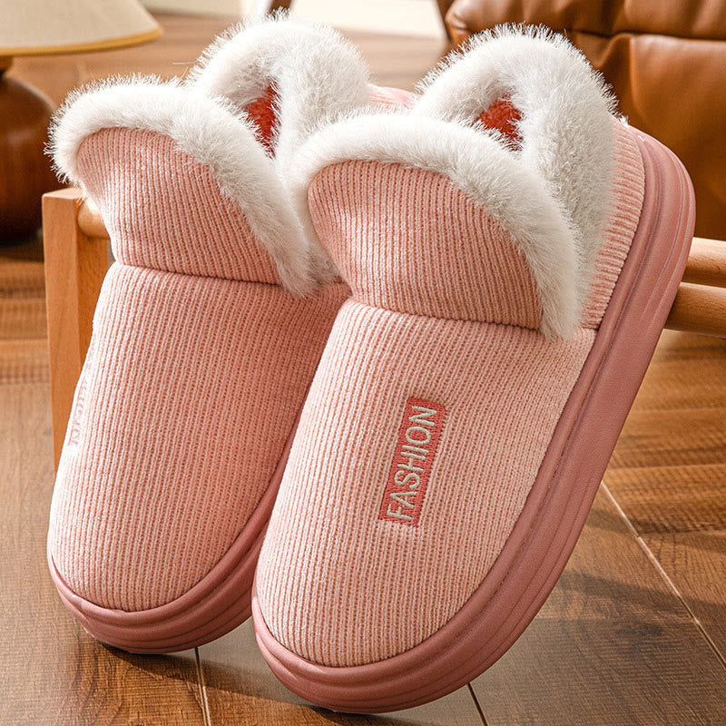 Chaussons chauds et doux pour la peau grande taille - Rose - EU45-46 (US11-12) - image 9