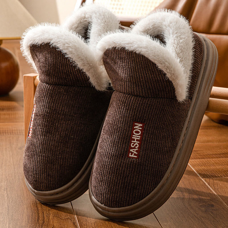 Chaussons chauds et doux pour la peau grande taille - Café - EU45-46 (US11-12) - image 7