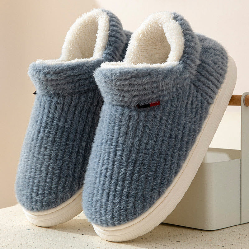 Chaussons confortables couleur bonbon grande taille - Gris - EU45-46 (US11-12) - image 12