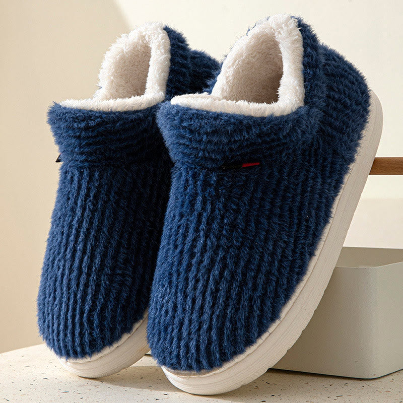 Chaussons confortables couleur bonbon grande taille - Bleu marine - EU45-46 (US11-12) - image 10