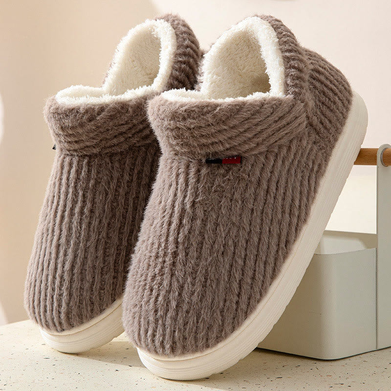 Chaussons confortables couleur bonbon grande taille - Café - EU45-46 (US11-12) - image 8