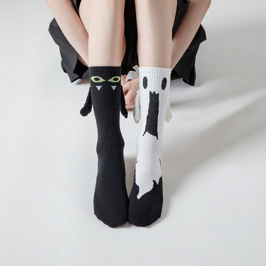 Chaussettes courtes à attraction magnétique fantôme grande taille (2 paires) - Multicolore - EU36-44 (US3-10) - image 1