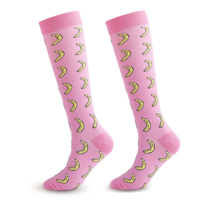 Chaussettes de compression hautes motif fruits et animaux (6 paires) - image 2