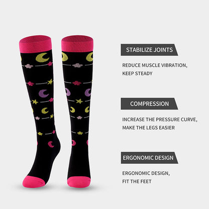 Chaussettes de compression de sport mignonnes et tendance (7 paires)
