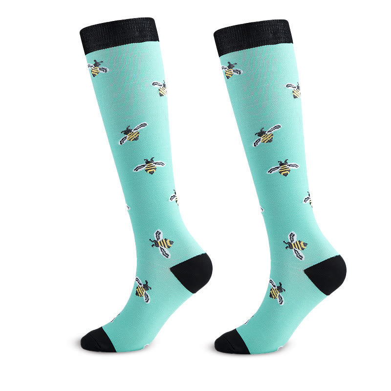 Chaussettes de compression hautes motif fruits et animaux (6 paires) - image 2