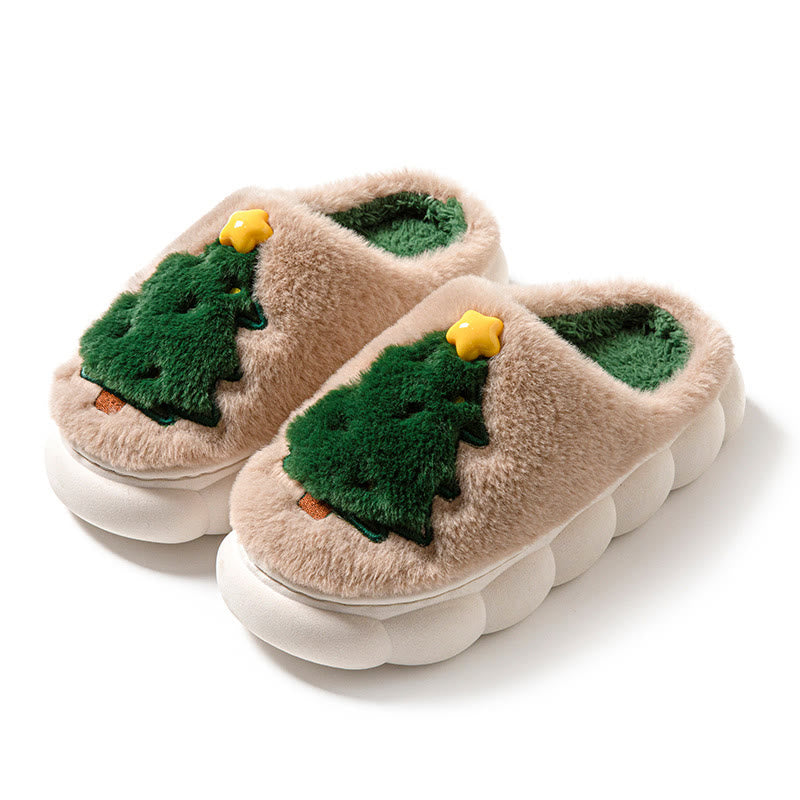 Chaussons sapin de Noël grande taille - Kaki - EU44-45 (US10-11) - image 7