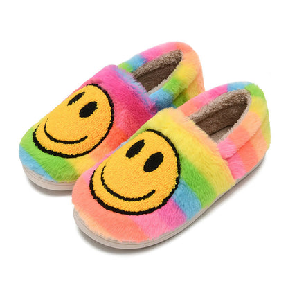 Chaussons colorés grande taille à motif smiley - Arc-en-ciel - EU50-51 (US15-16) - image 2