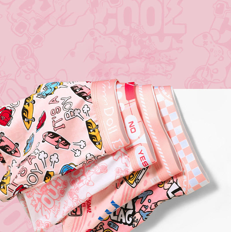 Boxers roses grande taille (lot de 4) - Multicolore - 4XL - image 4