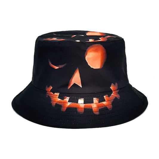 Chapeau seau citrouille d'Halloween grande taille - Noir - Taille unique - image 1