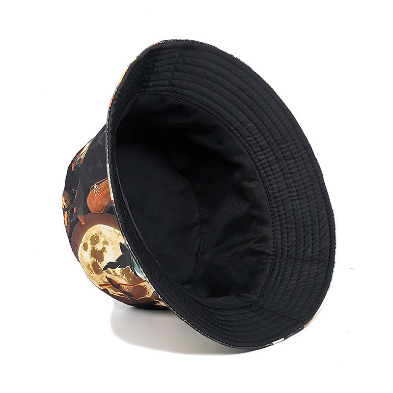 Chapeau bob grande taille motif lune d'Halloween - image 3