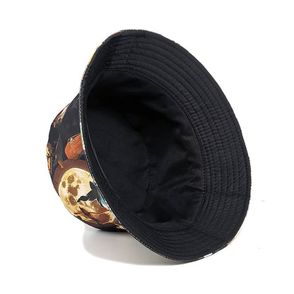 Chapeau bob grande taille motif lune d'Halloween - image 3