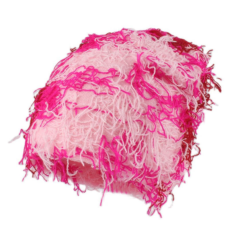 Bonnet tricoté unisexe grande taille - Rose - Taille unique - image 2