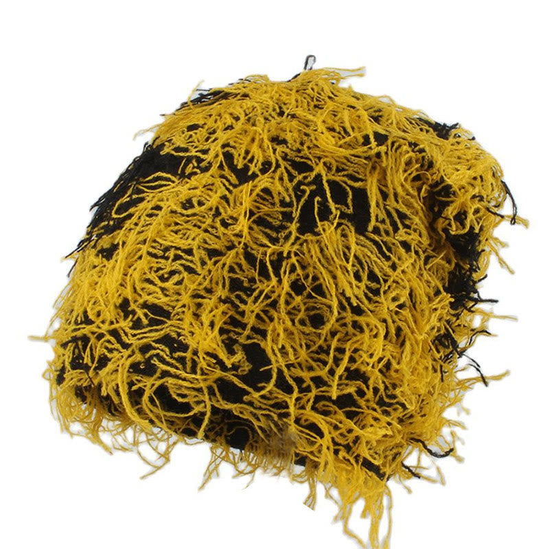 Bonnet tricoté unisexe grande taille - Jaune - Taille unique - image 1