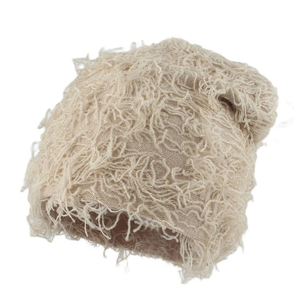 Bonnet tricoté unisexe grande taille - Beige - Taille unique - image 6