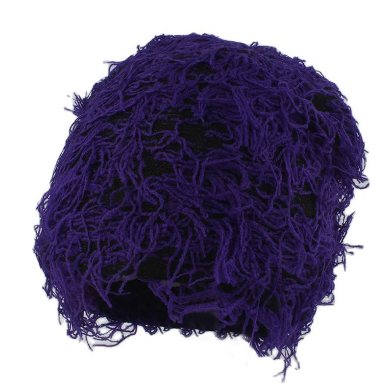 Bonnet tricoté unisexe grande taille - Violet - Taille unique - image 9