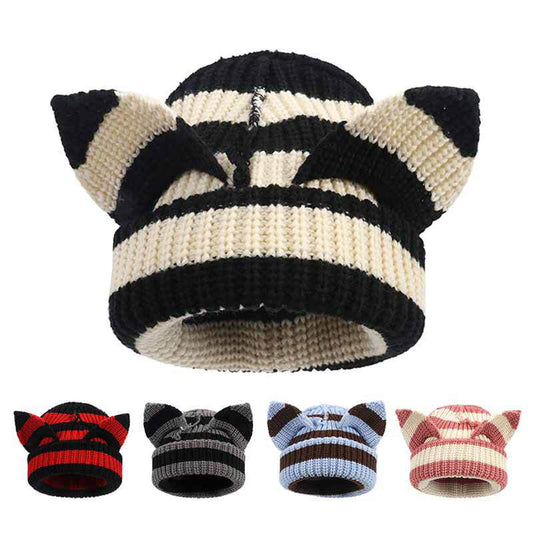 Bonnet amusant avec oreilles de chat mignonnes grande taille