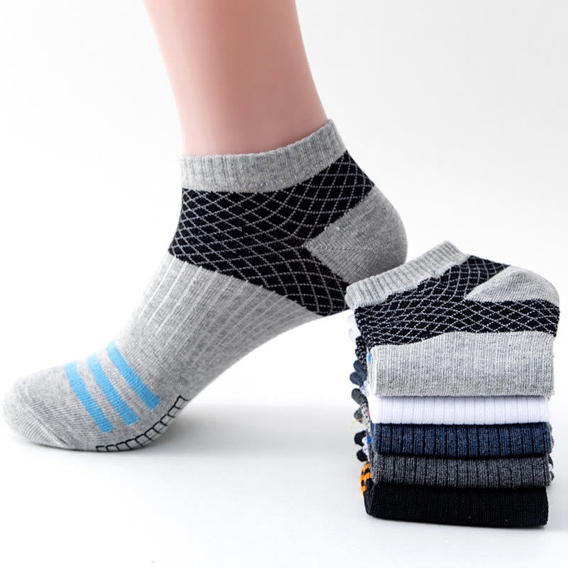 Chaussettes de compression à rayures quadrillées grande taille (10 paires)