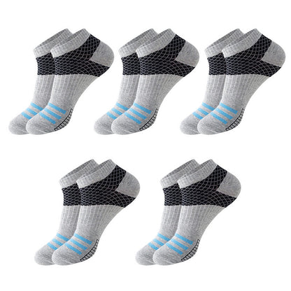 Chaussettes de compression à rayures quadrillées grande taille (10 paires)