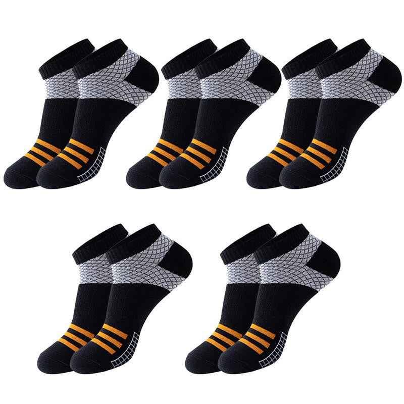 Chaussettes de compression à rayures quadrillées grande taille (10 paires)