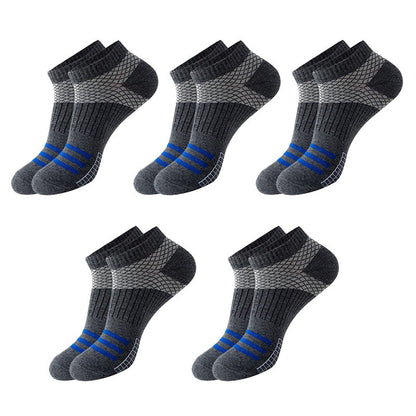 Chaussettes de compression à rayures quadrillées (10 paires) - Gris foncé - EU39-45 (US6-11) - image 5
