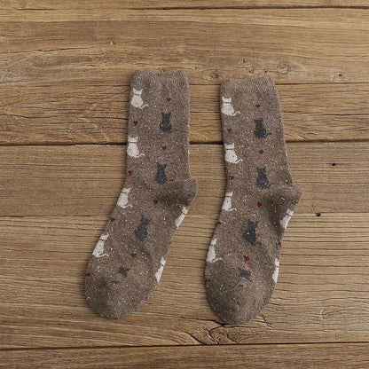 Chaussettes rayées à blocs de couleurs (4 paires) - Café - EU36-40 (US3-7) - image 10