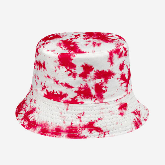 Chapeau bob tie-dye rouge grande taille