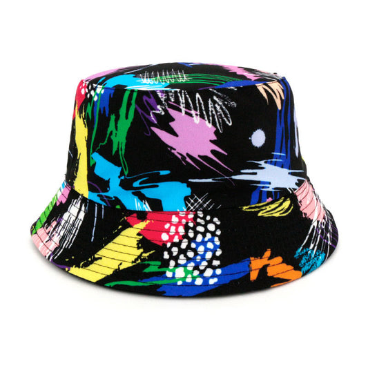 Chapeau bob tie-dye grande taille à feuilles