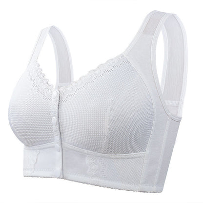 Soutien-gorge sans armatures style gilet en dentelle - Blanc - 58 - F - image 5