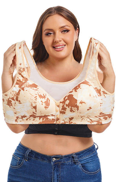 Soutien-gorge sans armatures tie-dye grande taille