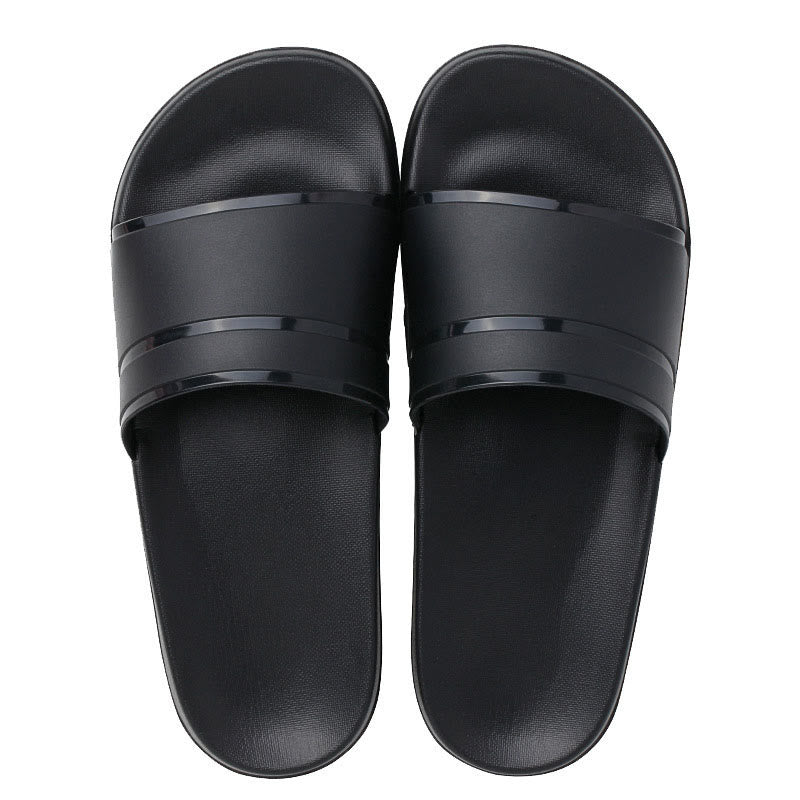 Claquettes antidérapantes de couleur unie grande taille - Noir - EU46-47 (US12-12.5) - image 5