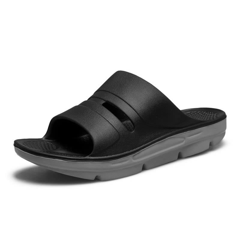 Claquettes à semelle épaisse et soutien de la voûte plantaire grande taille - Noir - UE49 (US14) - image 9