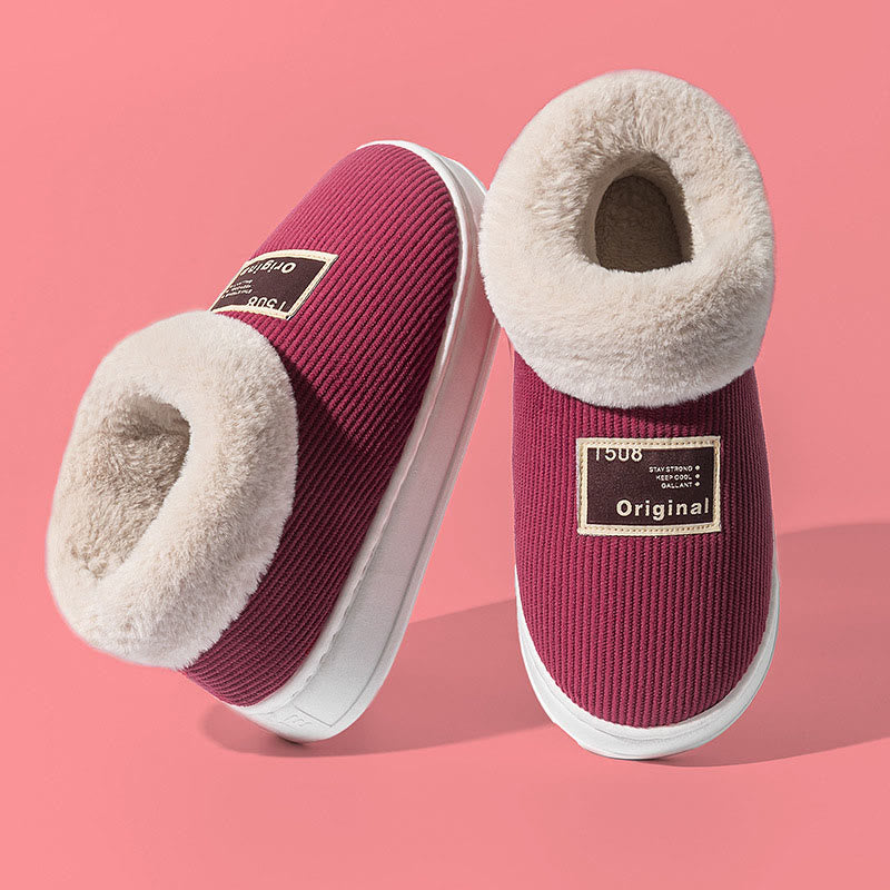 Chaussons chauds et confortables grande taille - Vin - EU39-40 (US6-7) - image 14