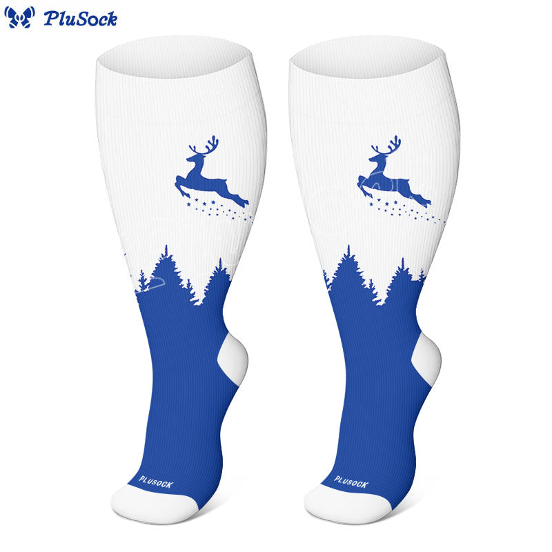 Chaussettes de compression Elk grande taille - Bleu - 4XL - image 5