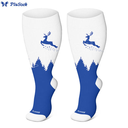 Chaussettes de compression Elk grande taille - Bleu - 4XL - image 5