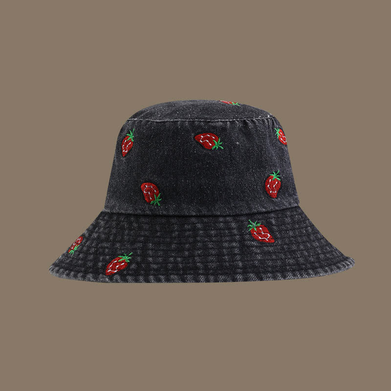 Chapeau bob fraise grande taille - Noir - Taille unique - image 2