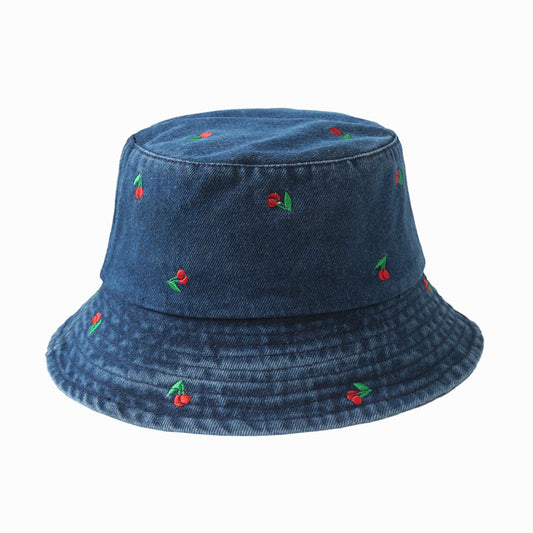 Chapeau bob cerise grande taille - Bleu foncé - Taille unique - image 0