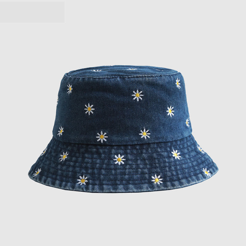 Chapeau seau Daisy grande taille - Bleu foncé - Taille unique - image 1