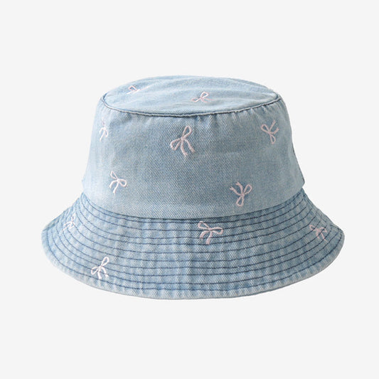 Chapeau bob à nœud grande taille - Bleu clair - Taille unique - image 0