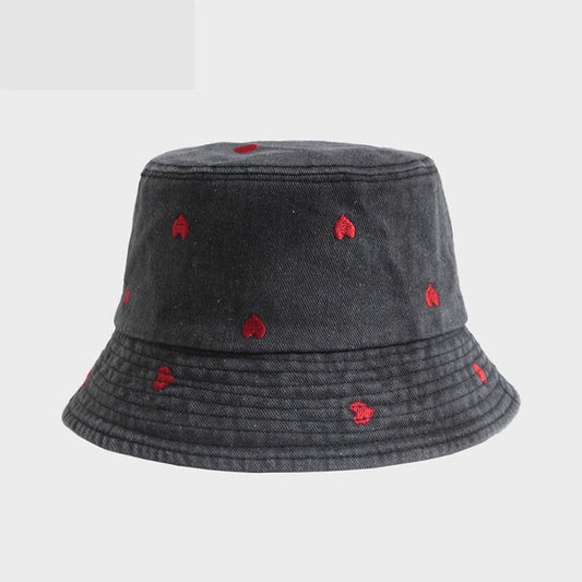 Chapeau bob cœur grande taille - Noir - Taille unique - image 0