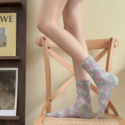 Chaussettes rétro à fleurs (5 paires) - image 6