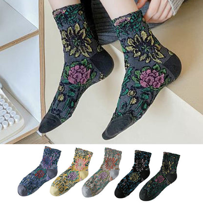 Chaussettes à motif français (5 paires) - Multicolore - EU36-40 (US3-7) - image 1