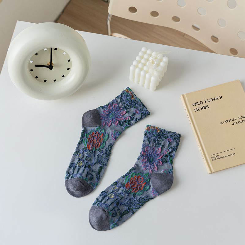 Chaussettes à motif français (5 paires) - Bleu - EU36-40 (US3-7) - image 11