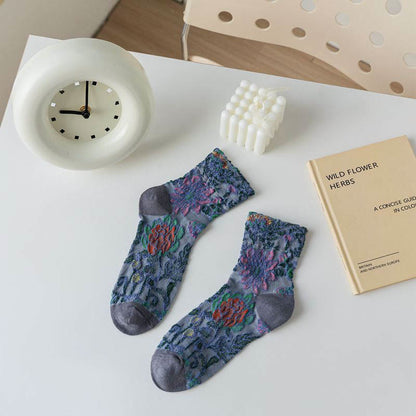 Chaussettes à motif français (5 paires) - Bleu - EU36-40 (US3-7) - image 11