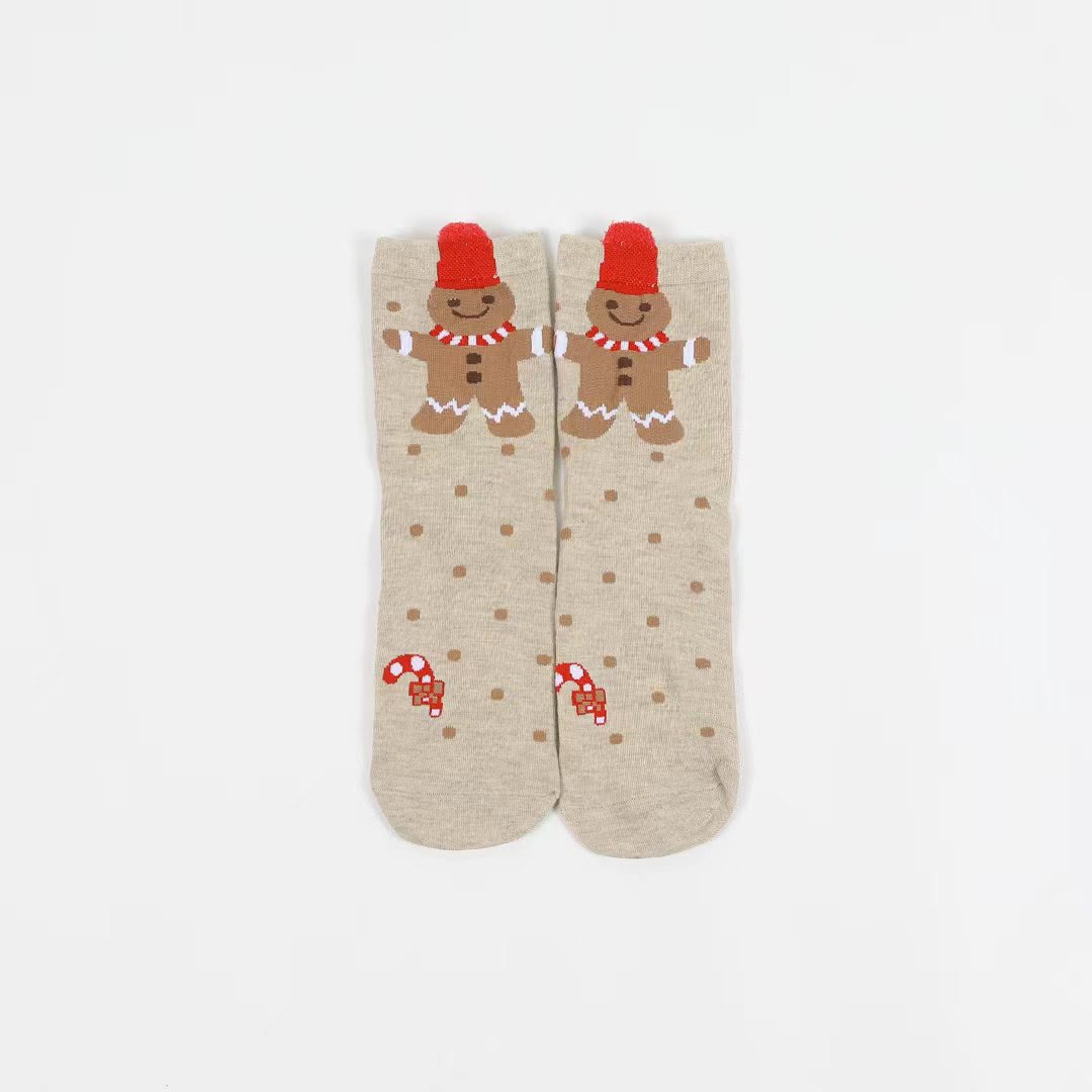 Chaussettes à pois et flocons de neige